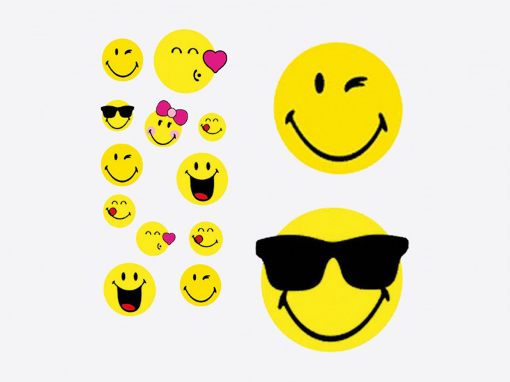 Papeterie sticker smiley (lot de 24)