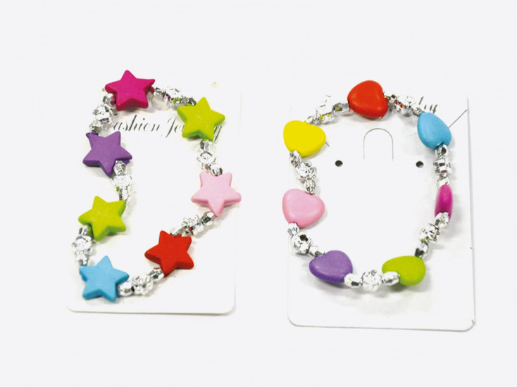 Bracelet cœur étoile (lot de 72)