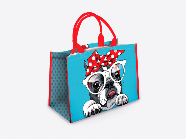 Sac Trendy "Vintage Pug"