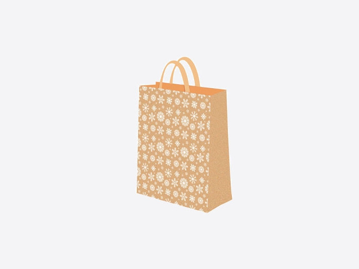Sac cadeau moyen Flocons